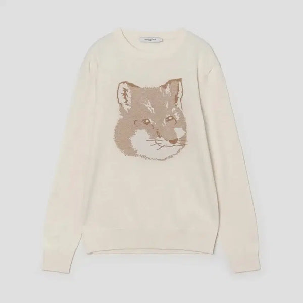 [BUNJANG] Maison Kitsuné Piqué Fox Head Crewneck Pullover S / 메종키츠네 피케 폭스헤드 라운드넥 풀오버 s
