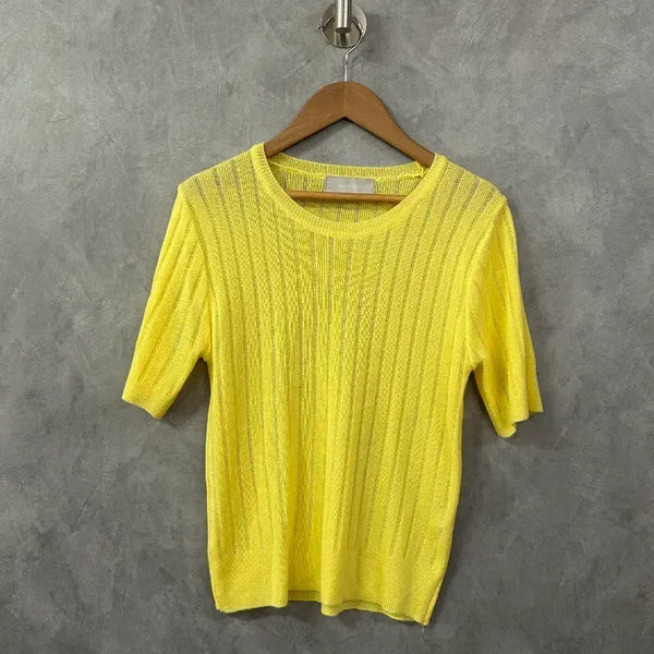 [BUNJANG] Women's Knit Yellow One Size / 여성 니트 옐로우 F