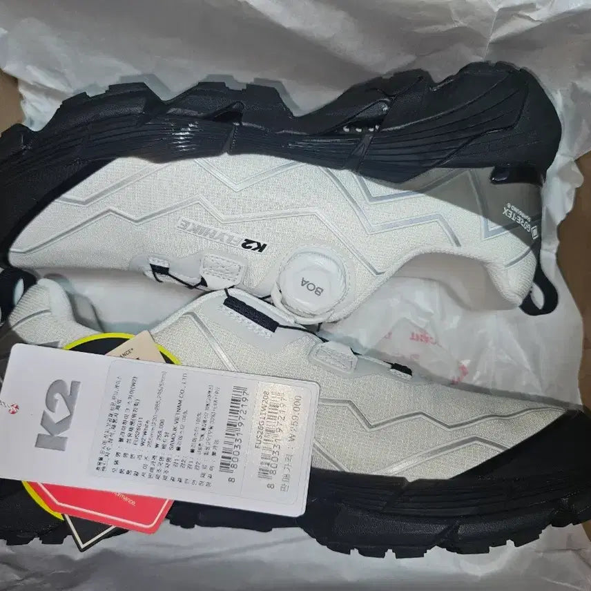 [BUNJANG] K2 Flyhike Gore-Tex Boa Hiking Shoes White / K2 플라이하이크 고어텍스 보아 화이트 등산화