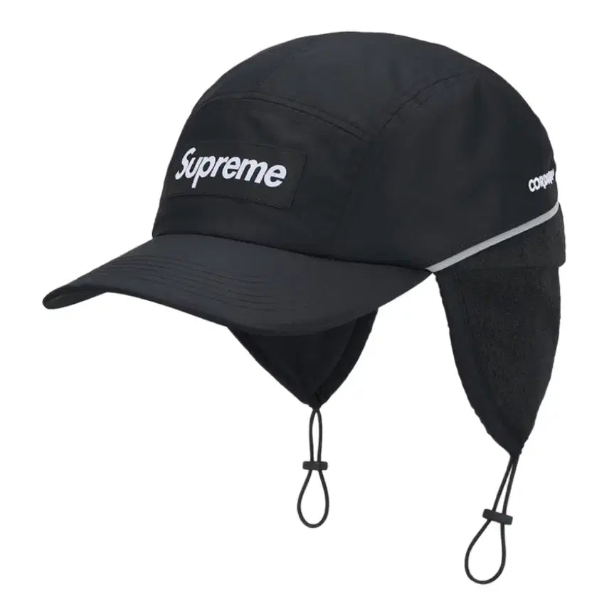[BUNJANG] Supreme Box Logo Earflap Camp Cap Black / 슈프림 박스로고 캠프캡 이어플랩 블랙