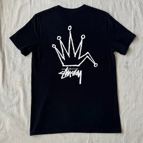 [BUNJANG] Stussy Old Crown Black T-Shirt Size M / 스투시 올드 크라운 블랙 반팔 M