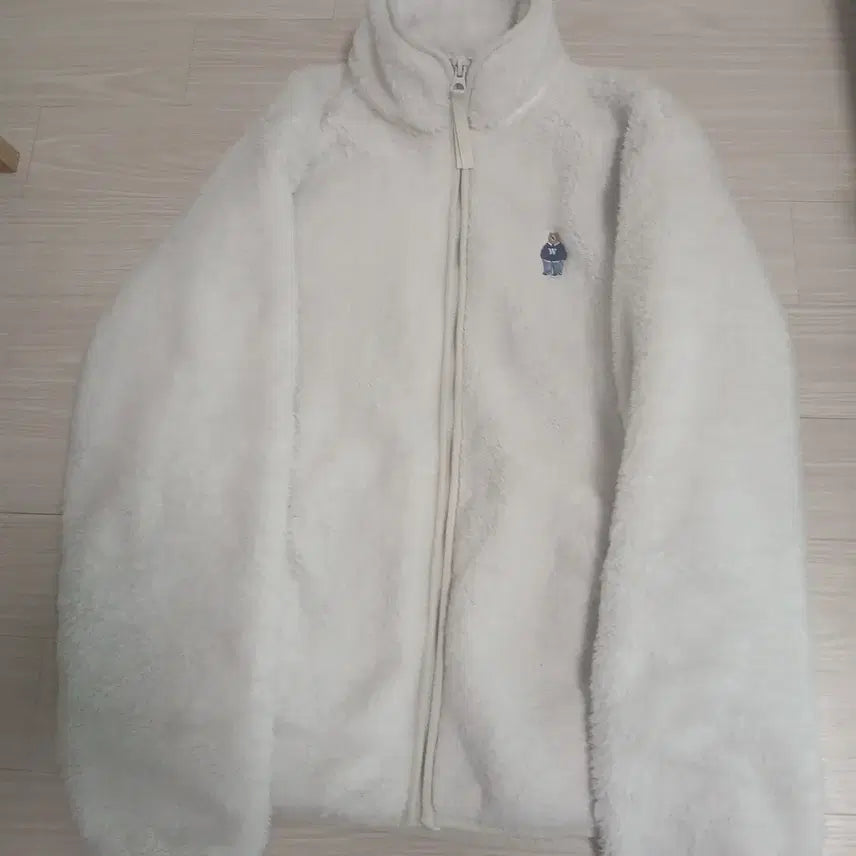 [BUNJANG] Who AU Steve Bear Fleece Zip-up Hoodie / 후아유 스티브 곰돌이 후리스 집업