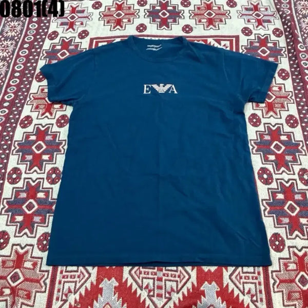 [BUNJANG] Emporio Armani Short Sleeve T-Shirt Navy / 엠포리오 아르마니 반팔 티셔츠 네이비 0801