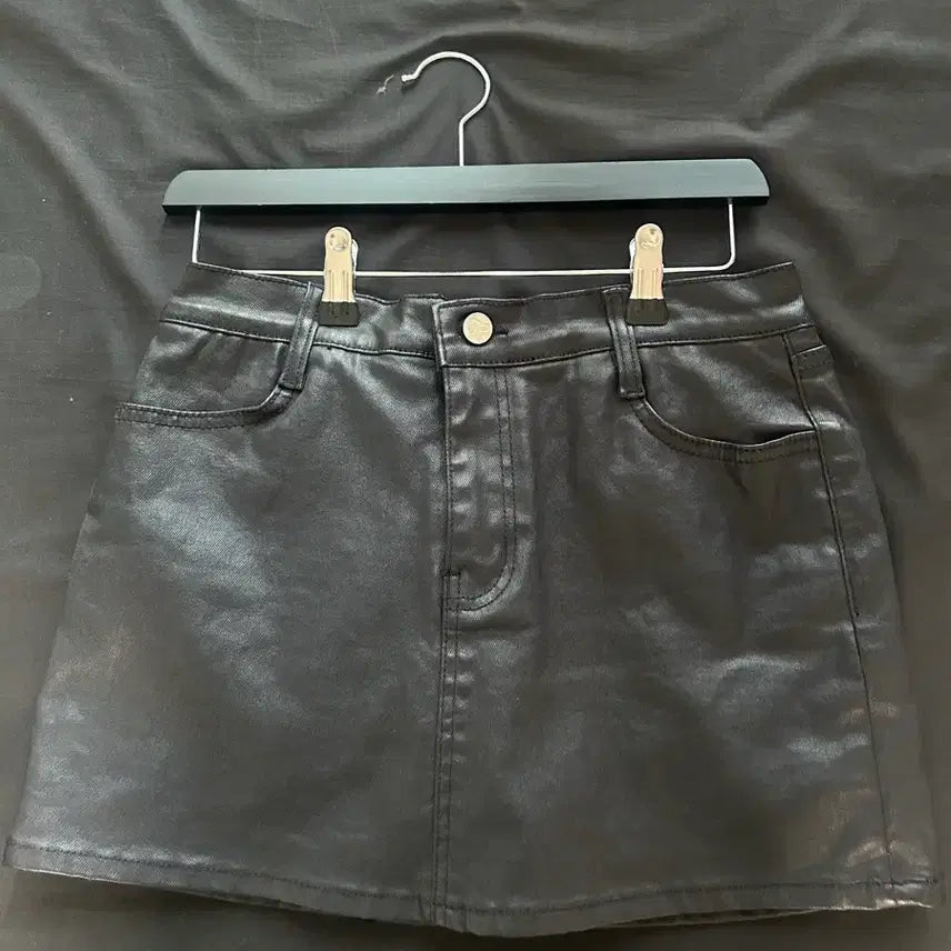 [BUNJANG] as'on Moss Leather Skirt / as'on 애즈온 모스 레더 스커트