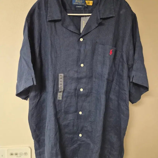 [BUNJANG] Polo Ralph Lauren Linen Camp Shirt Navy XXL / 폴로 랄프로렌 린넨 캠프 셔츠 네이비 XXL