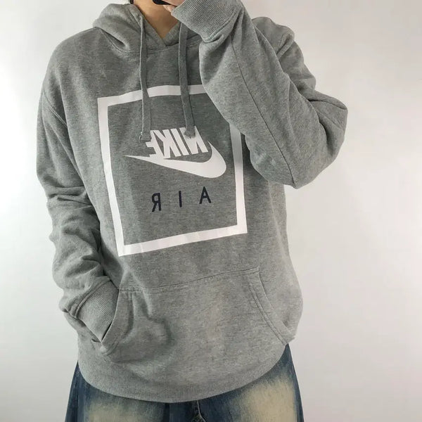 [BUNJANG] Nike Box Logo Grey Hoodie XL / [XL] 나이키 박스로고 그레이 후드티