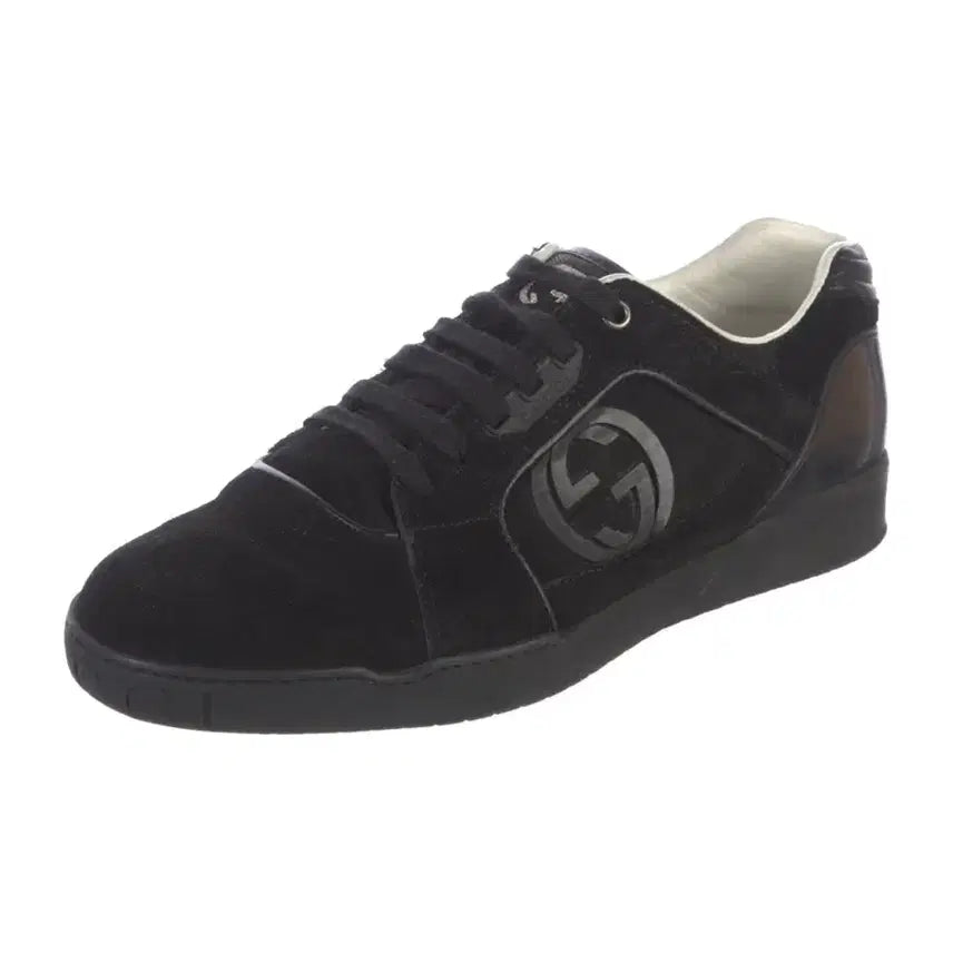 [BUNJANG] Gucci Black Suede Low-Top Sneakers Size 9 (270) / [ 상태 최상] 구찌 검정 신발 - 스웨이드 로우탑 스니커즈
