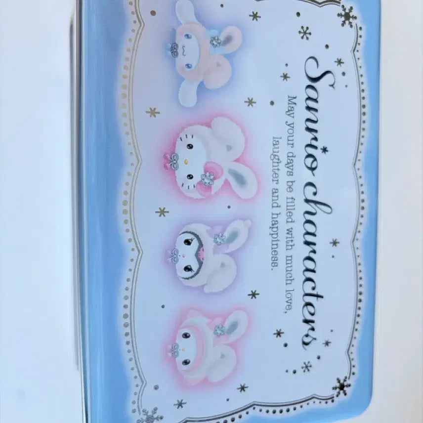 [BUNJANG] Sanrio Snow Rabbit Series Tin Case / 산리오 스노우 래빗 눈토끼 시리즈 틴케이스