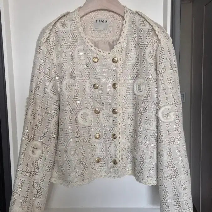 [BUNJANG] TIME (by Hansemm) Lace Pearl Embellished Jacket / 한섬 타임 TIME 자켓