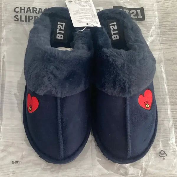 [BUNJANG] BT21 Tata Fleece Slippers Size 230 / BT21 해피 털 슬리퍼 타타230