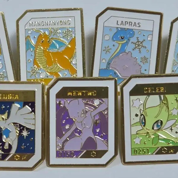 [BUNJANG] Isaac Toast Pokemon Metal Badge Set (7 Types) / 이삭토스트 포켓몬 메탈 뱃지 7종 일괄 판매합니다
