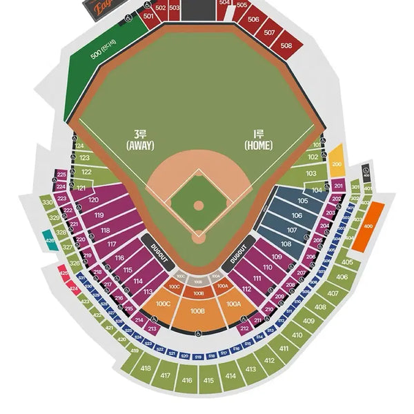 [BUNJANG] Hanwha Eagles vs. Kiwoom Heroes Baseball Game Tickets - August 9th - 1st Base Cheer Section Seats / 8/9)한화 키움 1루 응원단석 2연석