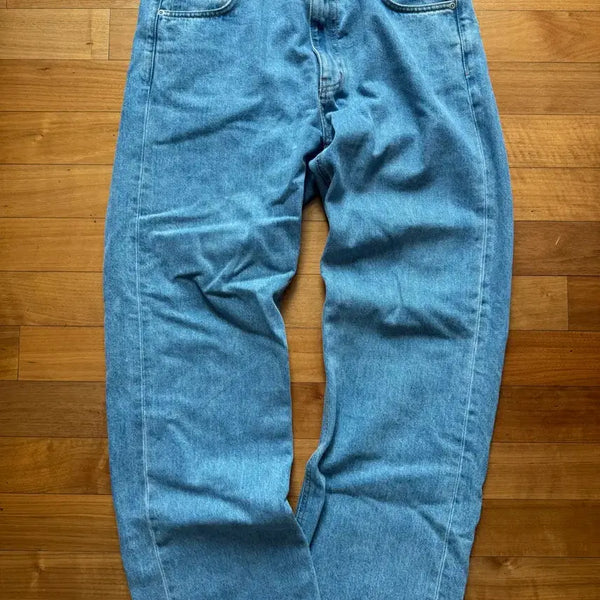[BUNJANG] Uniform Bridge Wide Denim Pants Light Indigo / 유니폼브릿지 와이드팬츠 라이트 인디고