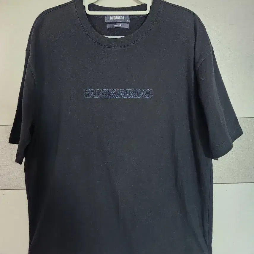 [BUNJANG] Buckaroo Loose Fit Black Short-Sleeve T-Shirt / 버커루 루즈핏 블랙 반팔티 L / 오버핏