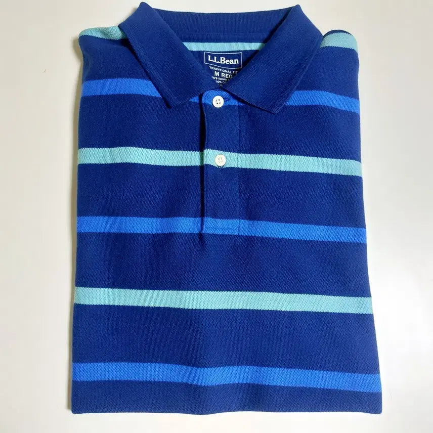 [BUNJANG] L.L.Bean Striped Pique Shirt - Medium / L.L.Bean 스트라이프 피케셔츠 M