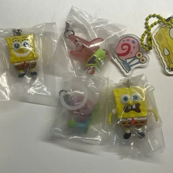 [BUNJANG] SpongeBob Mejirushi Keyring Bundle Set / 일괄 풀세트!!) 스폰지밥 메지루시 키링 세트