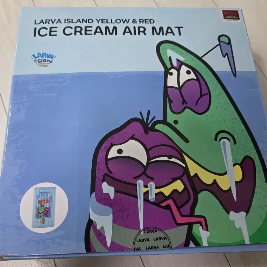 [BUNJANG] Lava Island Ice Cream Air Mat Tube / 라바 아일랜드 아이스크림 에어 매트 튜브