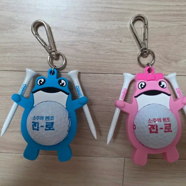 [BUNJANG] Jinro Toad Dokkebi Gukhoe Golf Tee Holder Mini Figure Keyring Set / (새상품) 진로 두꺼비 두껍상회 굿즈 골프 티꽂이 미니 피규어 키링 세트