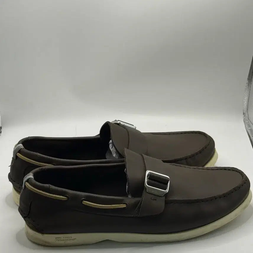 [BUNJANG] Salvatore Ferragamo Leather Men's Loafers Size 9 (270) / [상태 최상] 페라가모 레더 보트 신발