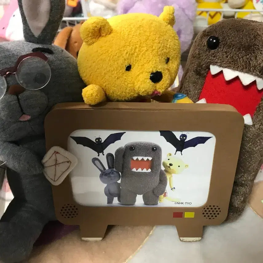 [BUNJANG] Domogoon Bear & Rabbit Doll TV Frame Set / 도모군 곰돌이 토끼 인형 TV 액자 세트