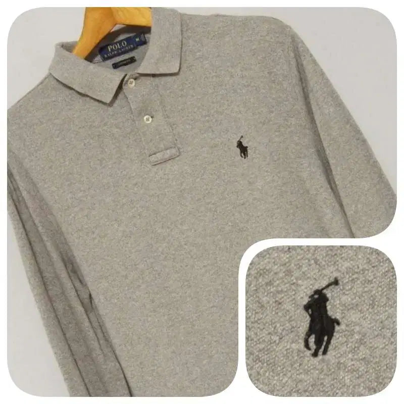 [BUNJANG] Polo Ralph Lauren Grey Casual Pique T-Shirt Men's 100 / 폴로랄프로렌 그레이 캐주얼 PK티셔츠 남성100