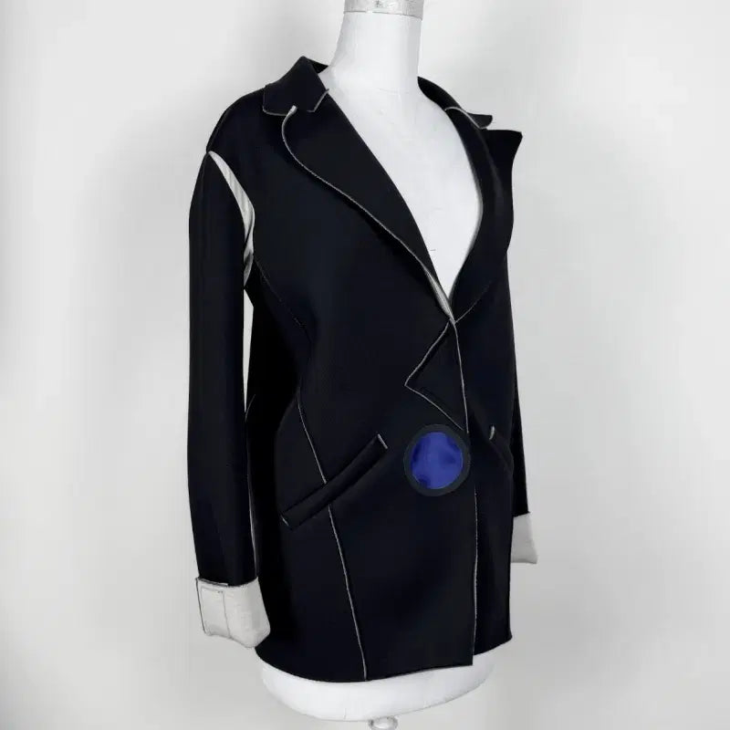[BUNJANG] Emporio Armani Sponge Black Jacket / 엠포리오 아르마니/스폰지 블랙 자켓 38/라덴