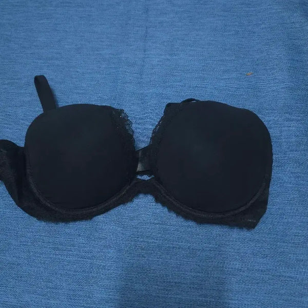 [BUNJANG] Black Lace Unlined Bra / 블랙 레이스 홑겹 브라