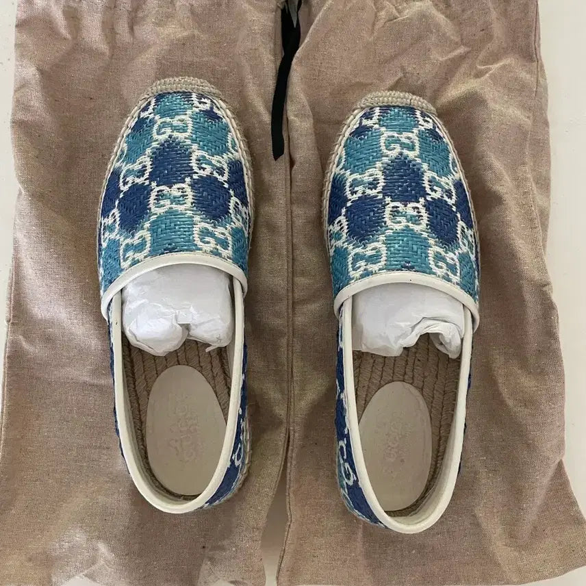 [BUNJANG] Gucci Straw Woven Loafers / 구찌 스트로 우븐 로퍼