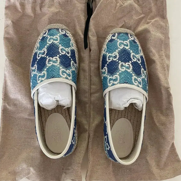 [BUNJANG] Gucci Straw Woven Loafers / 구찌 스트로 우븐 로퍼