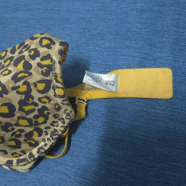 [BUNJANG] Fila Pure Bra Leopard Pattern Yellow / 휠라 퓨어브라 레오파드 패턴 옐로우