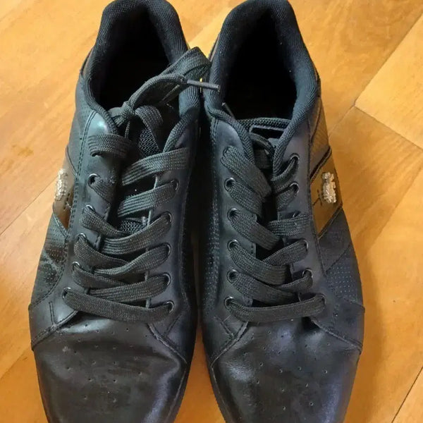 [BUNJANG] Blado Black Leather Sneakers US 10 / 블라도 블랙 가죽 스니커즈 280
