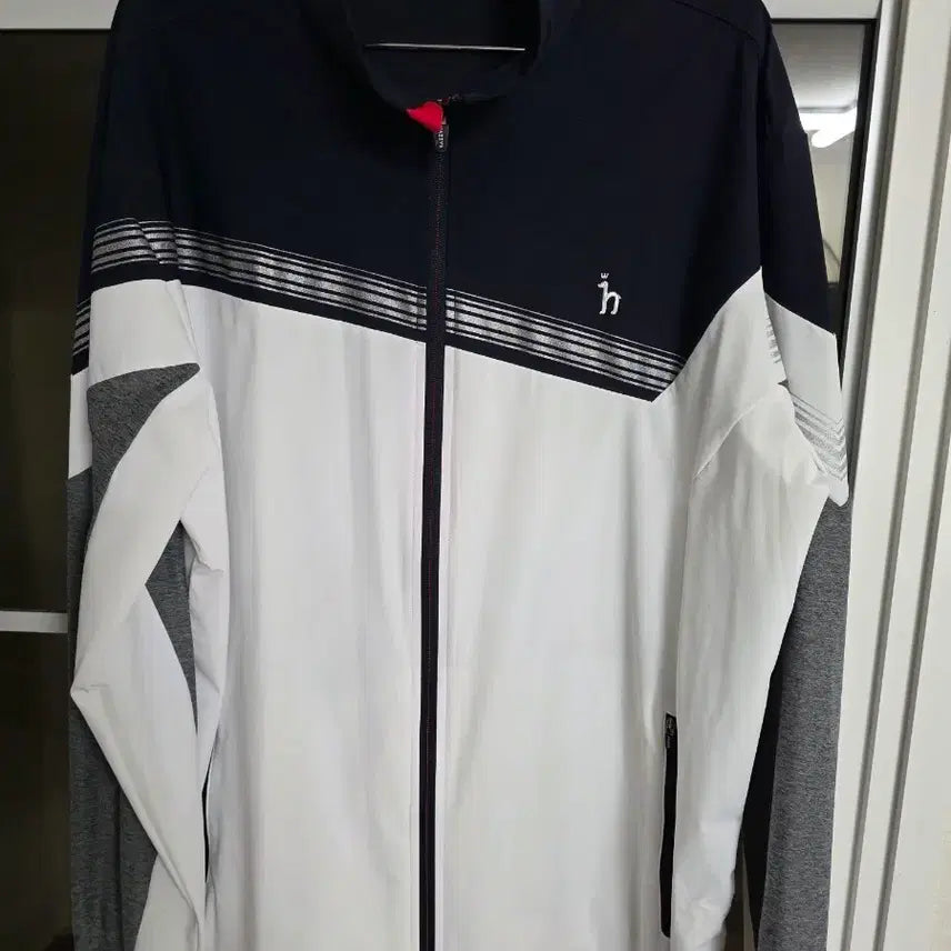 [BUNJANG] Hazzys Zip-Up Jacket Navy White / 헤지스 집업 자켓 네이비 화이트