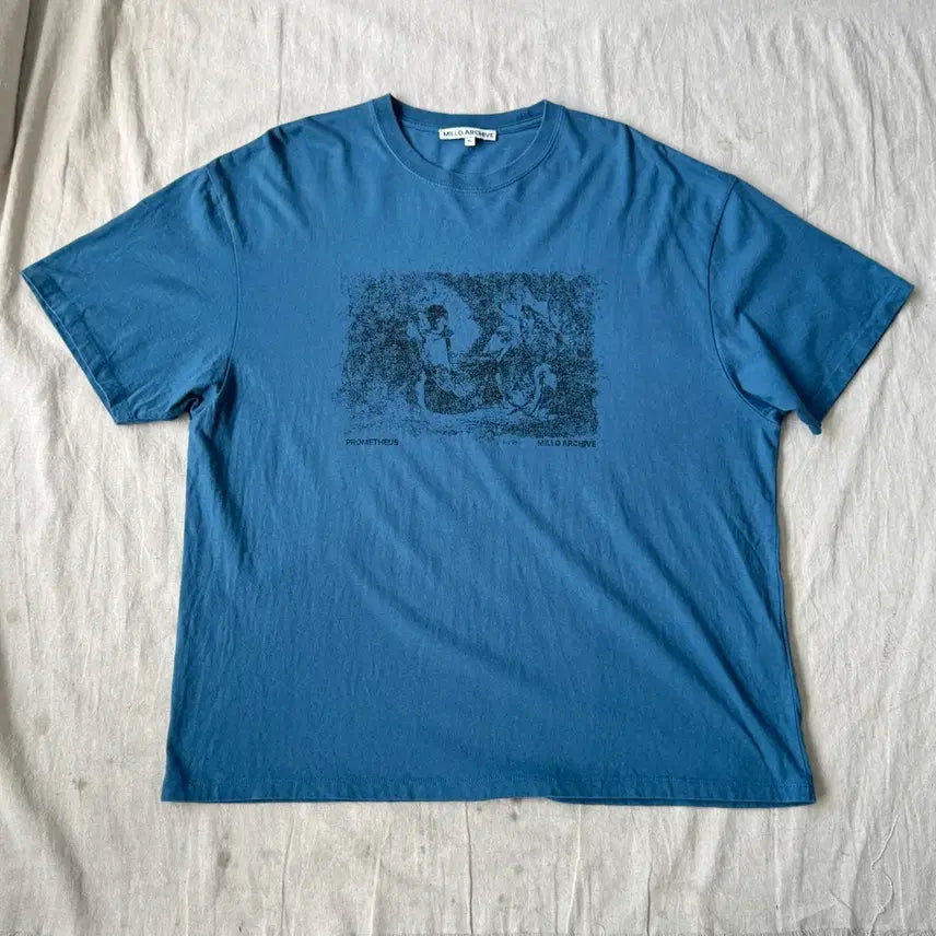 [BUNJANG] Milo Archive Prometheus Space Blue Short Sleeve T-Shirt XL / 밀로아카이브 프로메테우스 스페이스블루 반팔 XL