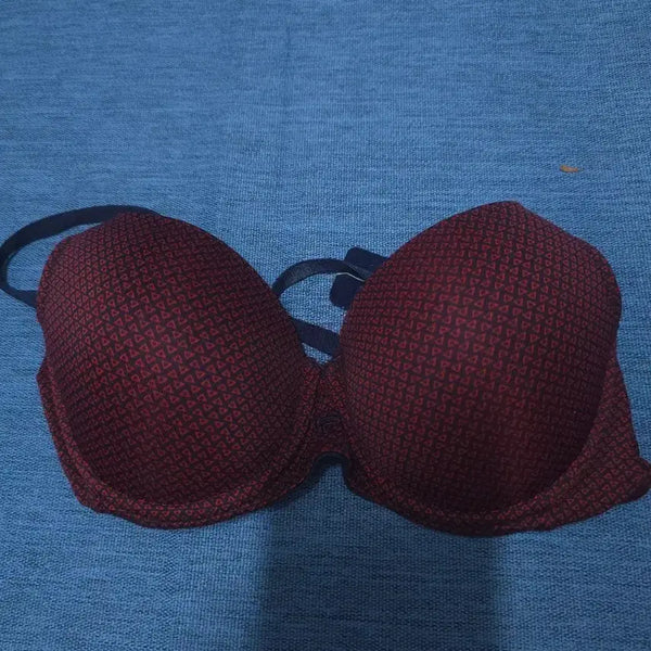 [BUNJANG] Burgundy Pattern Bra / 버건디 패턴 브라