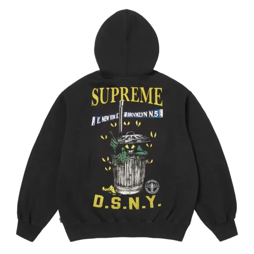 [BUNJANG] Supreme DSNY Black Hoodie S / 슈프림 D S N Y 후드 집업 블랙 S