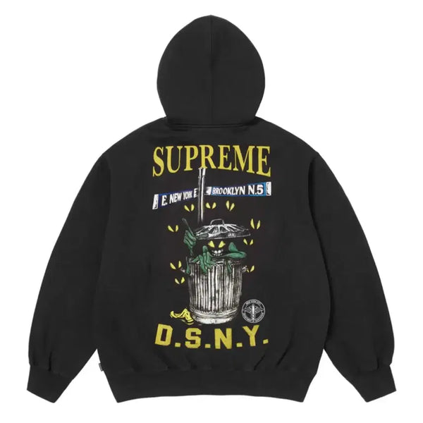 [BUNJANG] Supreme DSNY Black Hoodie S / 슈프림 D S N Y 후드 집업 블랙 S