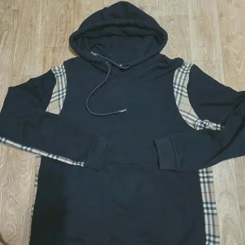 [BUNJANG] Burberry Black Check Cotton Hoodie / 버버리후드티 105~110가능