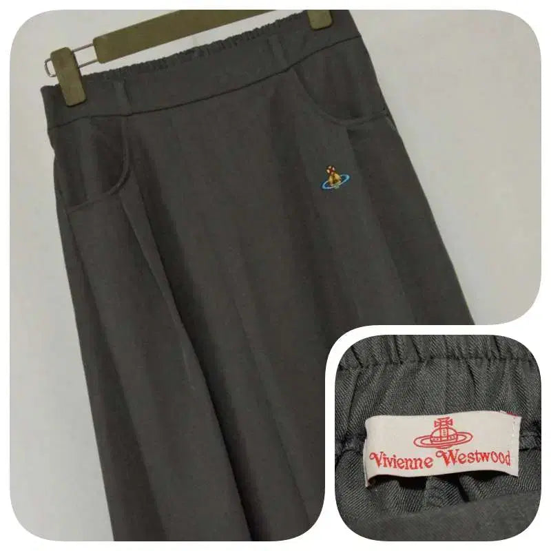 [BUNJANG] Vivienne Westwood Grey Elastic Waist Long Skirt Women's Size 28 / 비비안웨스트우드 그레이 밴딩 롱스커트 여성28인치