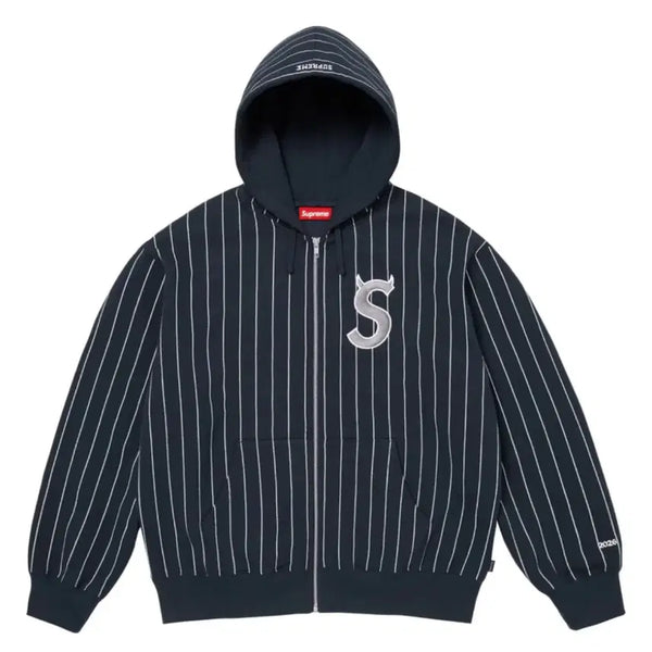 [BUNJANG] Supreme S Logo Devil Hoodie Zip-up Stripe S / 슈프림 S로고 데빌 후드 집업 스트라이프 S