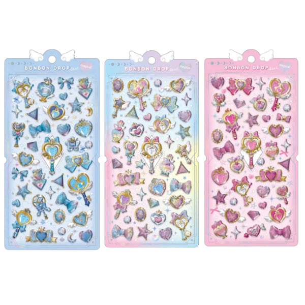 [BUNJANG] Q-LIA Magical Bong Bong Drop Sticker (3 Types) / [당일발송] 매지컬 봉봉드롭스티커 마법소녀 정품 Q-LIA 일본 다꾸 폰꾸 블루 핑크 오로라