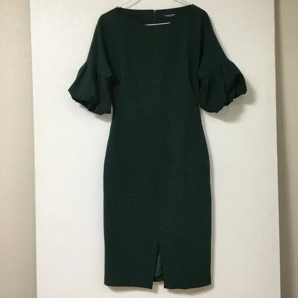 [BUNJANG] MOJO. S. SPHINX Seersucker Puff Sleeve Midi Dress Size 55 / 모조에스핀 퍼프 시어서커 원피스 55