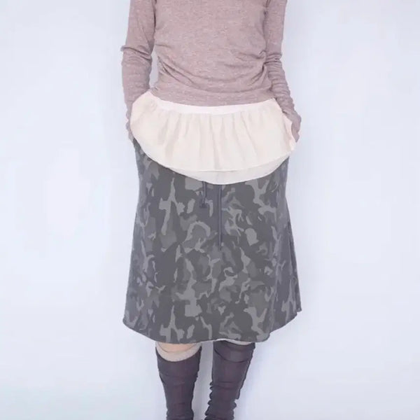 [BUNJANG] Vintage Camo Bending Skirt / 빈티지 카모 밴딩 스커트