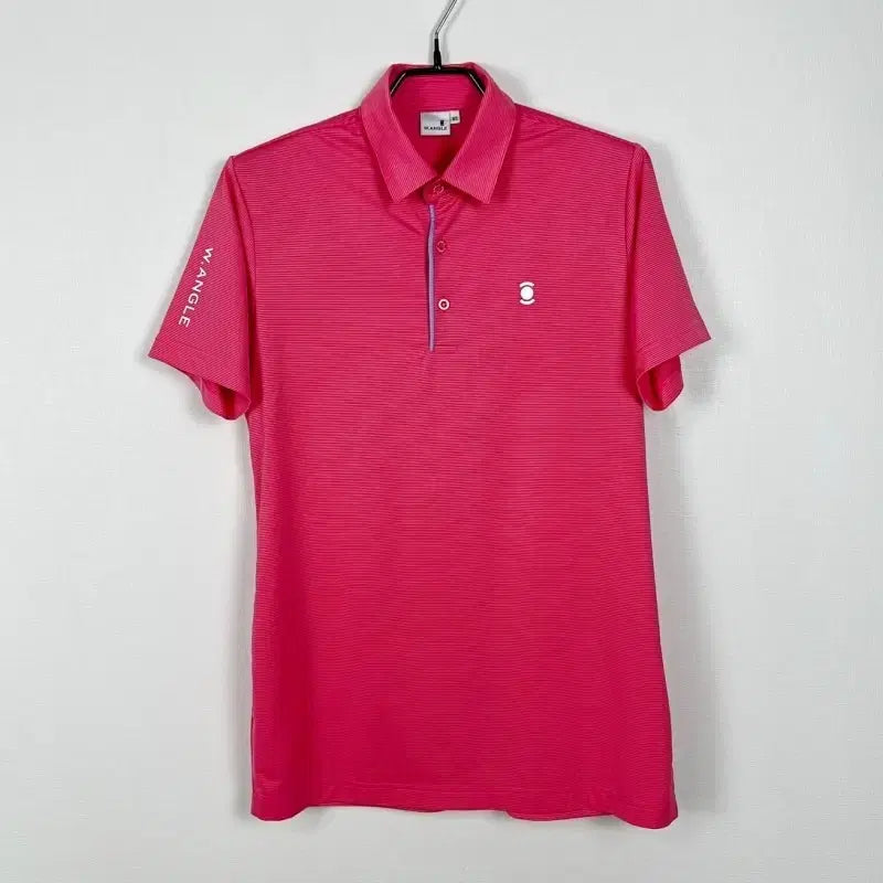 [BUNJANG] Wide Angle Women's Short Sleeve T-Shirt Pink M / 와이드앵글/시원한 카라 반팔 티 티셔츠 남95 M/라덴
