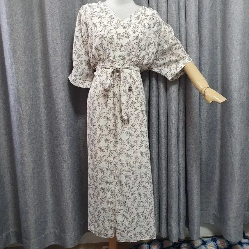 [BUNJANG] Maxi Dress with 88 Waist Strap / 88허리끈 맥시 원피스