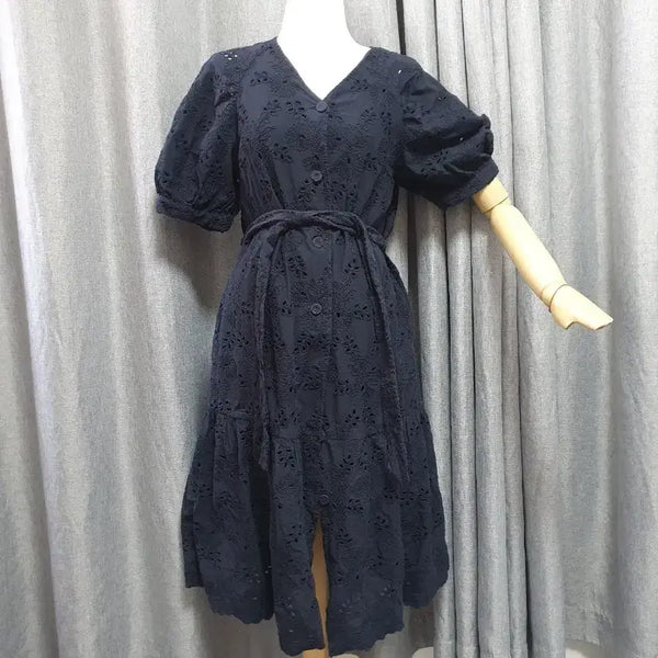 [BUNJANG] Yudone Choi Eyelet Dress / 66유돈초이 아일렛 원피스