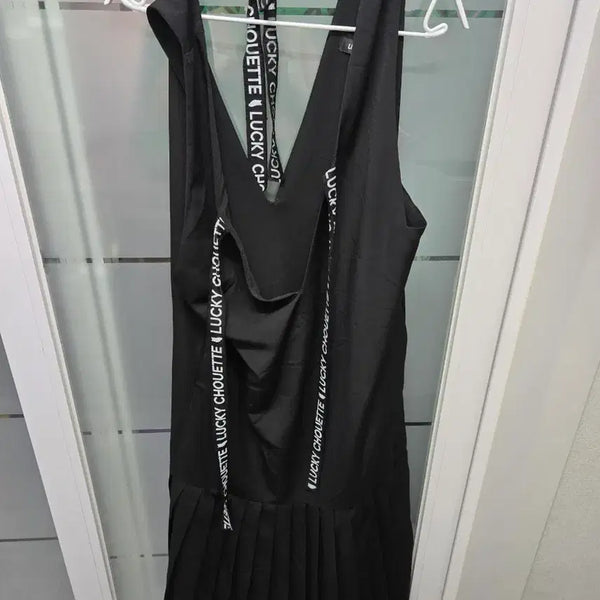 [BUNJANG] Lucky Chouette Black Pleated Dress / 럭키슈에뜨 블랙 플리츠 원피스