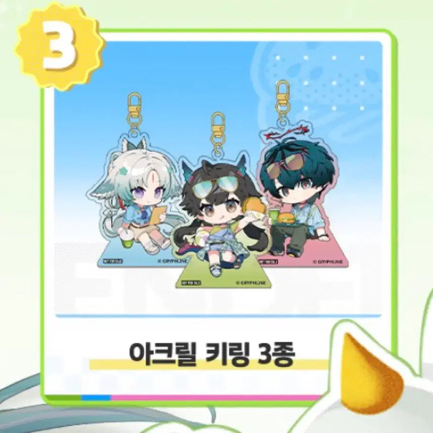 [BUNJANG] ENDFIELD Frank Burger Collaboration Jincheonwoo & Gyeol Acrylic Keyring Set / 구매) 엔드필드 프랭크버거 키링 진천우&결