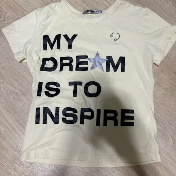 [BUNJANG] SETUP EX Dream Piercing Top Short Sleeve T-Shirt Lemon / 셋업이엑스이 드림 피어싱 탑 반팔 레몬