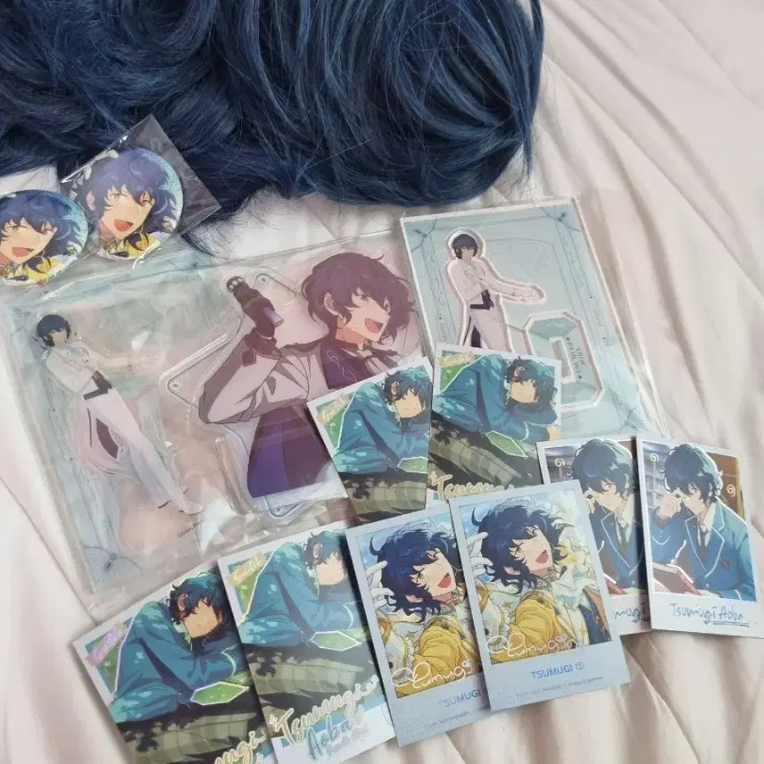 [BUNJANG] Gufine Aoba Tsumugi Switch Akryl Cosplay / 구피네 가발 아오바 츠무기 스위치 아크릴 코스프레 중스타 앙스타