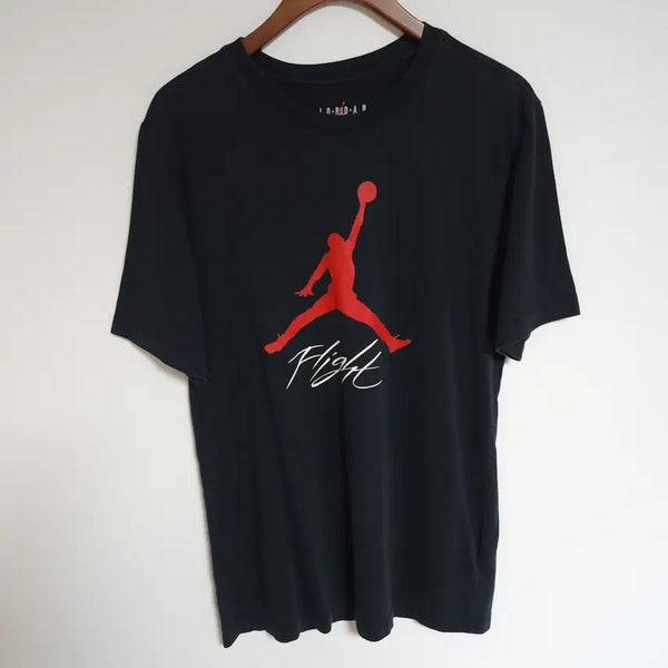[BUNJANG] Nike x Jordan Black Men's Short Sleeve T-Shirt / 나이키 X 조던 블랙 남성 반팔티 로고 남자 반팔 티셔츠 G321